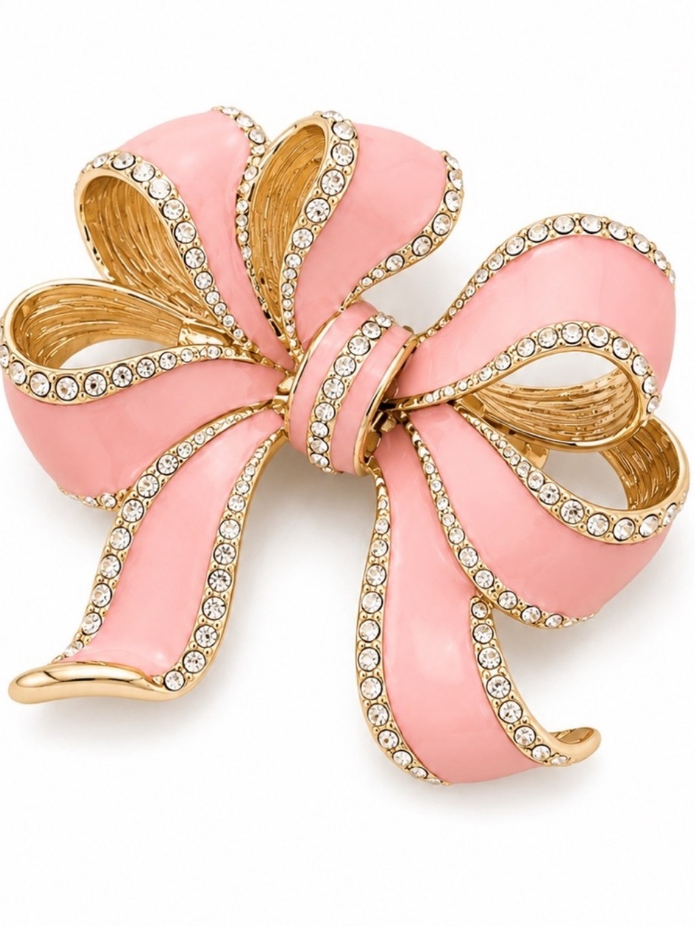 Pink Bow Ribbon Brooch Pin - Picture 4 of 4